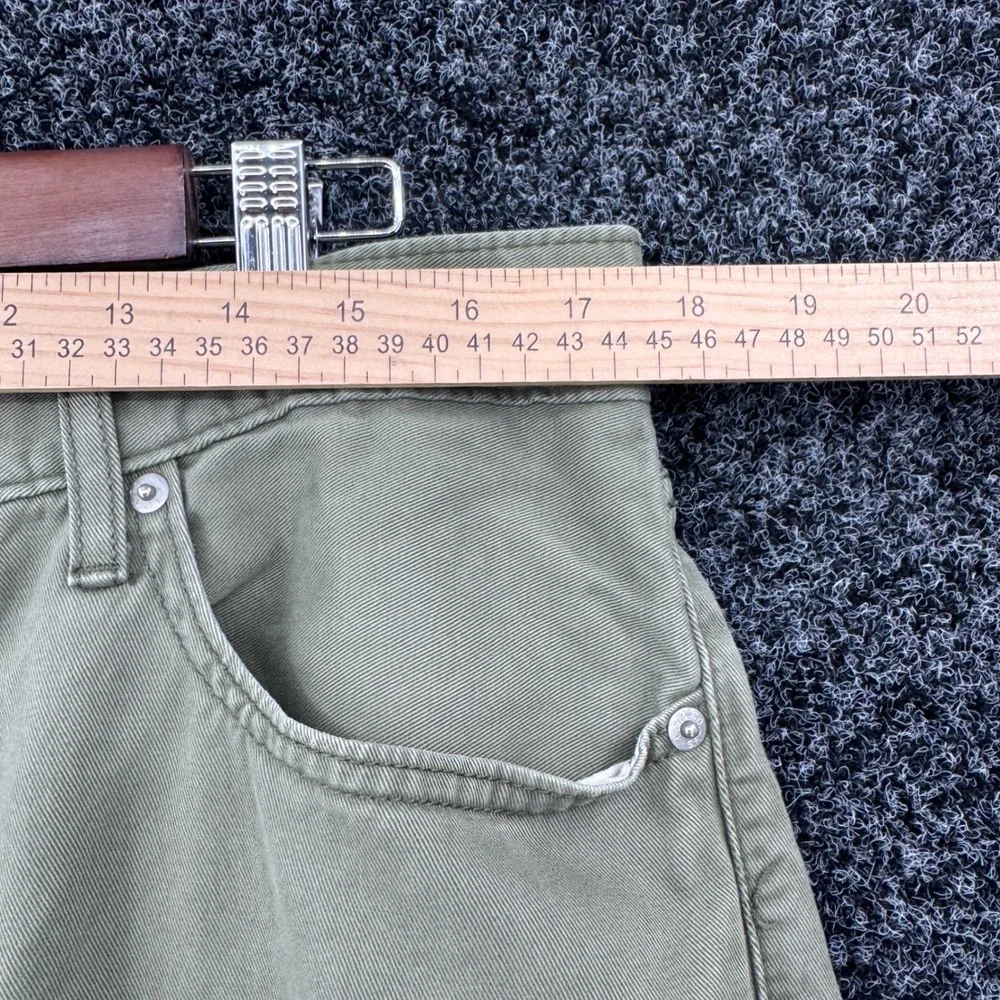 Levis 514 Straight Fit Pants Mens 36x34 Olive Green Cotton Twill Trousers